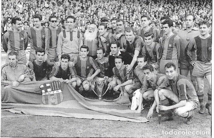 Collectionnisme sportif: BAR&Ccedil;A: Recorte de la plantilla de la temporada 58-59, Campeones de Liga y Copa