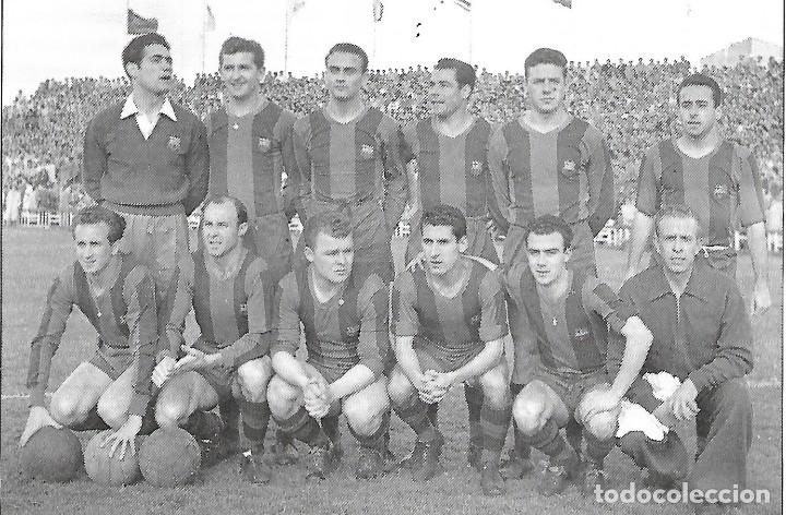 Collectionnisme sportif: BAR&Ccedil;A: Recorte de un equipo de la temporada 52-53, Campeones de Liga y Copa