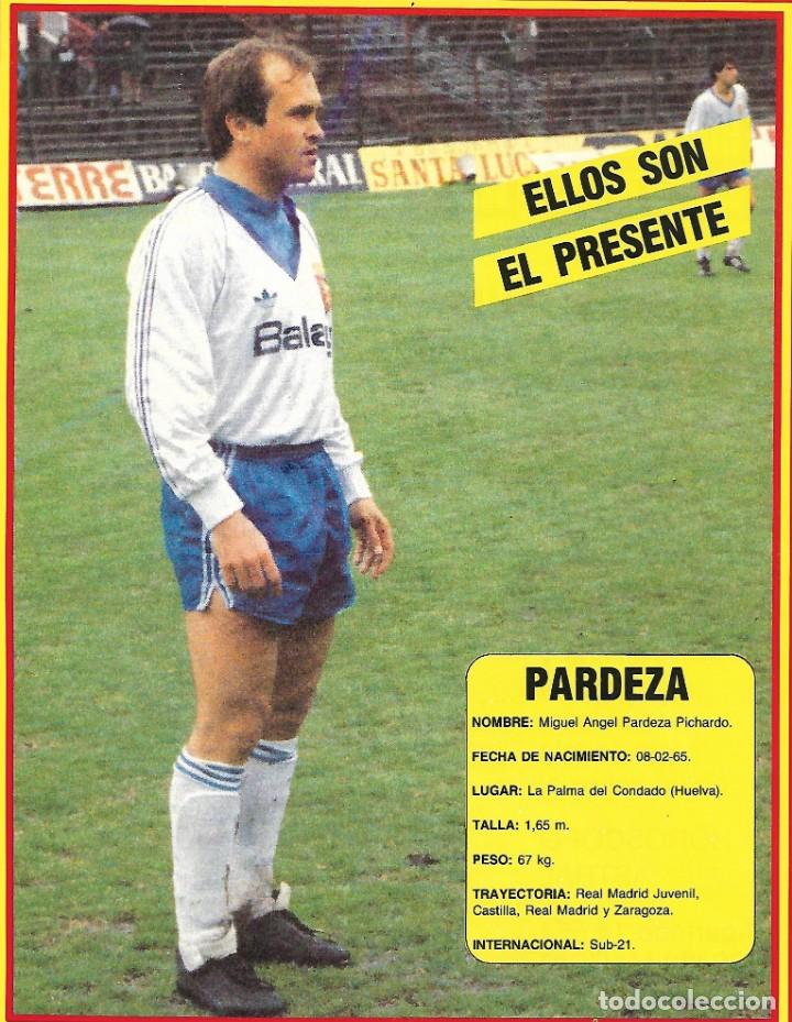 Collectionnisme sportif: REAL ZARAGOZA: L&aacute;mina de Miguel PARDEZA. 1989