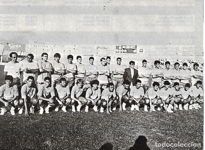 Collectionnisme sportif: CD. TENERIFE: Recorte de la plantilla de la temporada 87-88