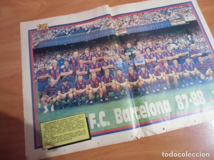 Collectionnisme sportif: P&oacute;ster plantilla F&uacute;tbol Club Barcelona. Temporada 1987-1988