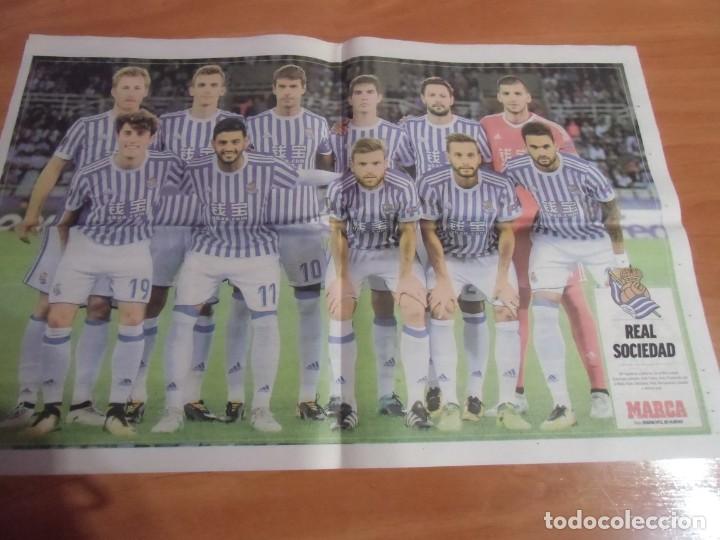 Collectionnisme sportif: P&oacute;ster alineaci&oacute;n Real Sociedad. Temporada 2017 - 2018