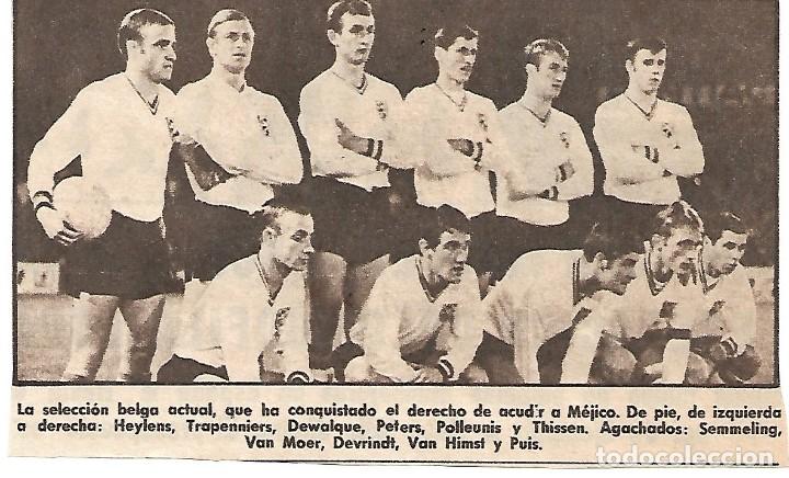 Sammelleidenschaft Sport: SELECCI&Oacute;N DE F&Uacute;TBOL DE B&Eacute;LGICA: Recorte de 1969