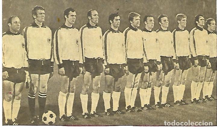 Sammelleidenschaft Sport: SELECCI&Oacute;N DE F&Uacute;TBOL DE ALEMANIA: Recorte de un equipo de 1970