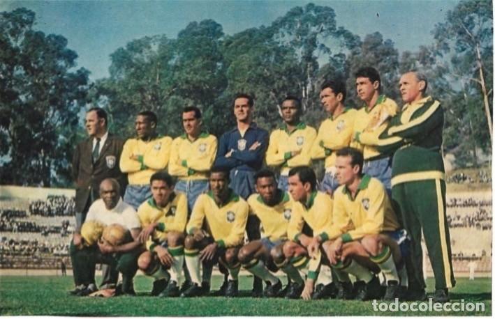 Sammelleidenschaft Sport: SELECCI&Oacute;N DE F&Uacute;TBOL DE BRASIL: Gran recorte de un equipo de 1962