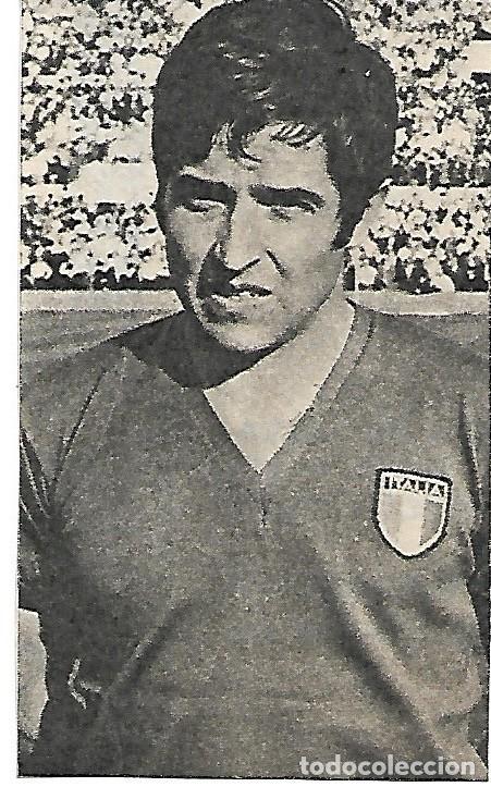 Collectionnisme sportif: SELECCI&Oacute;N DE F&Uacute;TBOL DE ITALIA: Recorte de Giancarlo DE SISTI. 1970