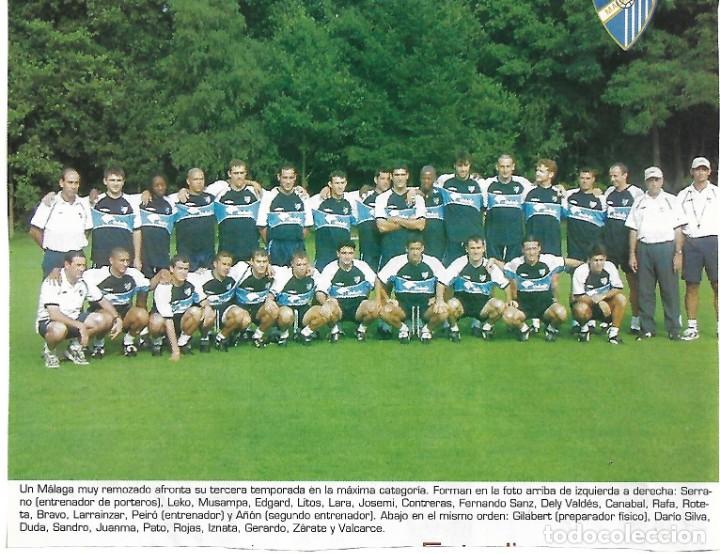 Collectionnisme sportif: CF M&Aacute;LAGA: Recorte de la plantilla de la temporada 2001-02