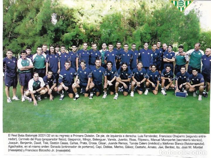 Collectionnisme sportif: REAL BETIS BALOMPI&Eacute;: Recorte de la temporada 2001-02