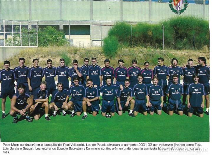 Collectionnisme sportif: REAL VALLADOLID: Recorte de la plantilla de la temporada 2001-02