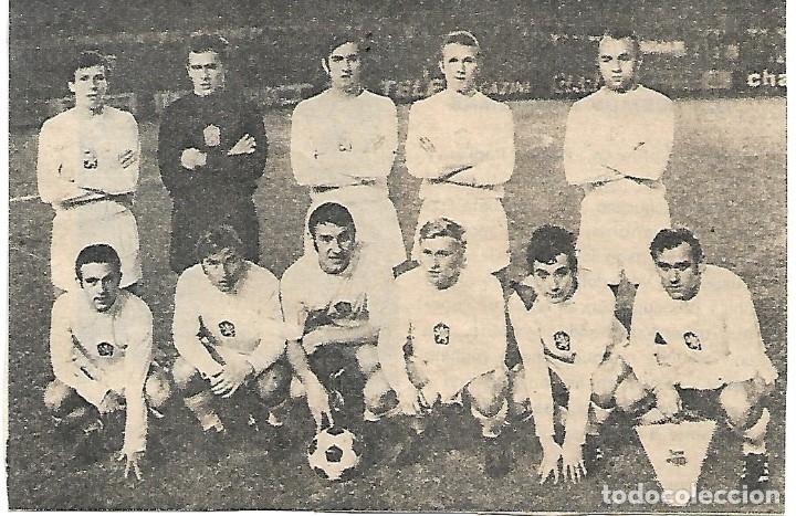 Collectionnisme sportif: SELECCI&Oacute;N DE F&Uacute;TBOL DE CHECOESLOVAQUIA: Recorte de un equipo de 1970