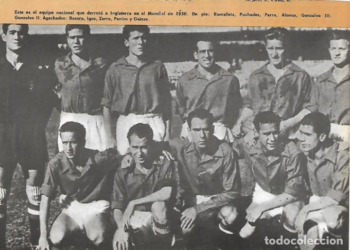 Collectionnisme sportif: SELECCI&Oacute;N ESPA&Ntilde;OLA DE F&Uacute;TBOL: Recorte de un equipo del Campeonato del Mundo de 1950, en Maracan&aacute;