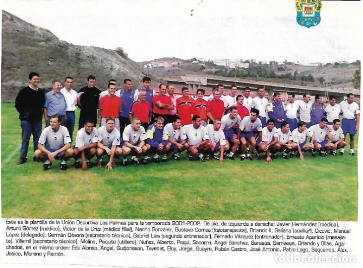 Collectionnisme sportif: UNI&Oacute;N DEPORTIVA LAS PALMAS: Recorte de la plantilla de la temporada 2001-02
