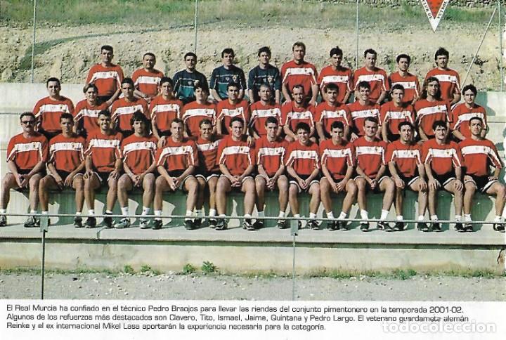 Collectionnisme sportif: REAL MURCIA: Recorte de la plantilla de la temporada 2001-02