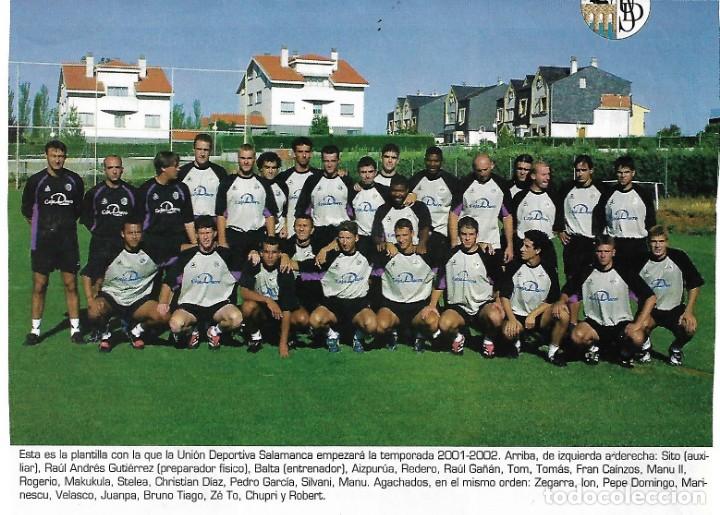 Collectionnisme sportif: UNI&Oacute;N DEPORTIVA SALAMANCA: Recorte de la plantilla de la temporada 2001-02