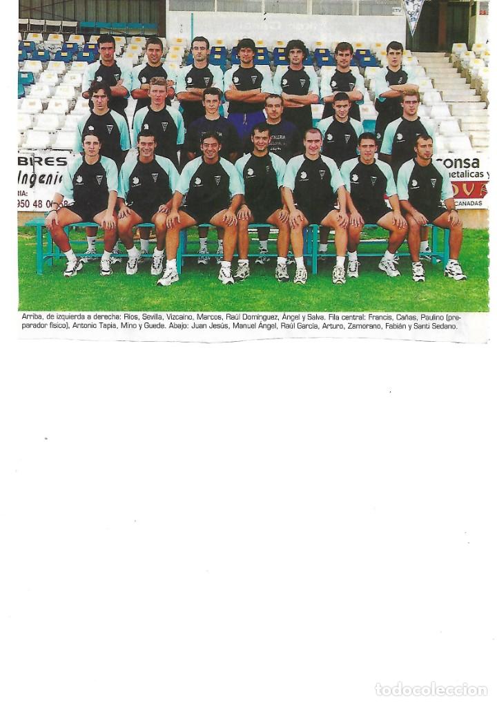 Collectionnisme sportif: POLIDEPORTIVO EJIDO: Recorte de la plantilla de la temporada 2001-02