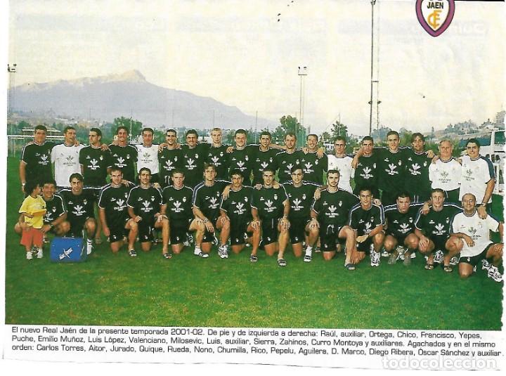Collectionnisme sportif: REAL JA&Eacute;N: Recorte de la plantilla de la temporada 2001-02