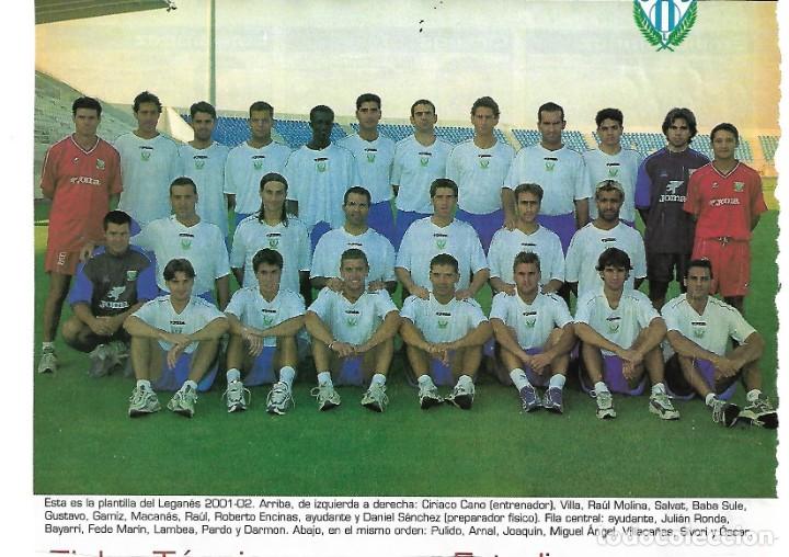 Collectionnisme sportif: CD. LEGAN&Eacute;S: Recorte de la plantilla de la temporada 2001-02