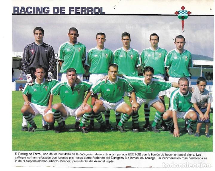 RACING DE FERROL: Recorte de un equipo de 2001