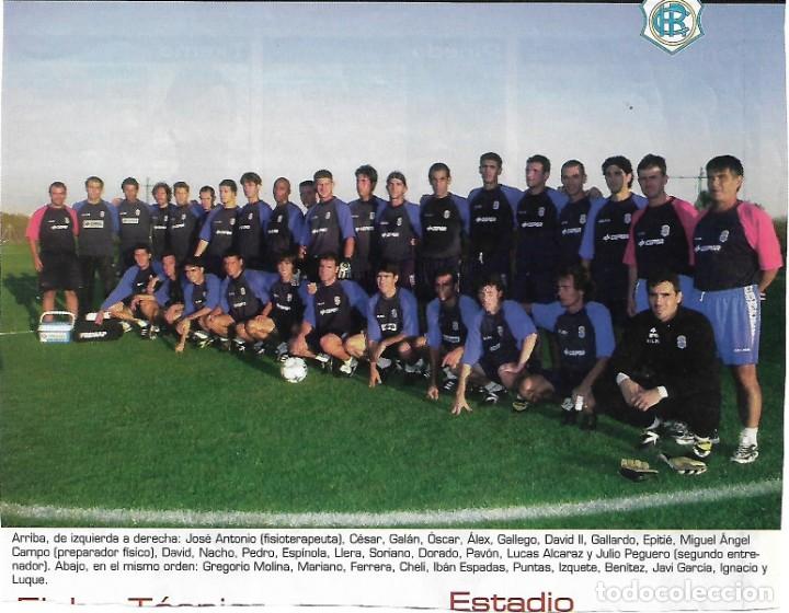Collectionnisme sportif: RECREATIVO DE HUELVA: Recorte de la plantilla de la temporada 2001-02