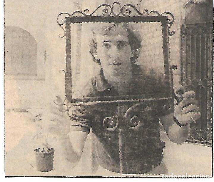 Collectionnisme sportif: Curioso recorte de TENTE S&Aacute;NCHEZ enmarcado