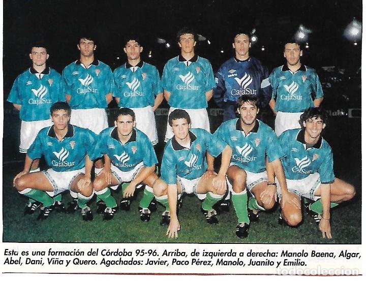 Collectionnisme sportif: C&Oacute;RDOBA CF: Recorte de la temporada 95-96