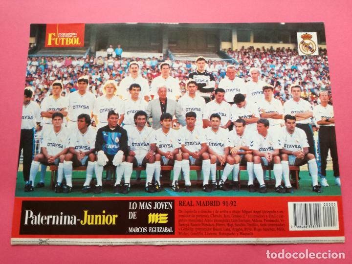 Sammelleidenschaft Sport: MINI POSTER REAL MADRID 91/92 PLANTILLA FUTBOL LIGA TEMPORADA 1991/1992 LAMINA