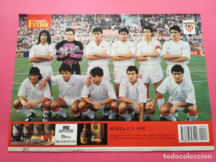 Sammelleidenschaft Sport: MINI POSTER SEVILLA FC 91/92 ALINEACION FUTBOL LIGA TEMPORADA 1991/1992 LAMINA