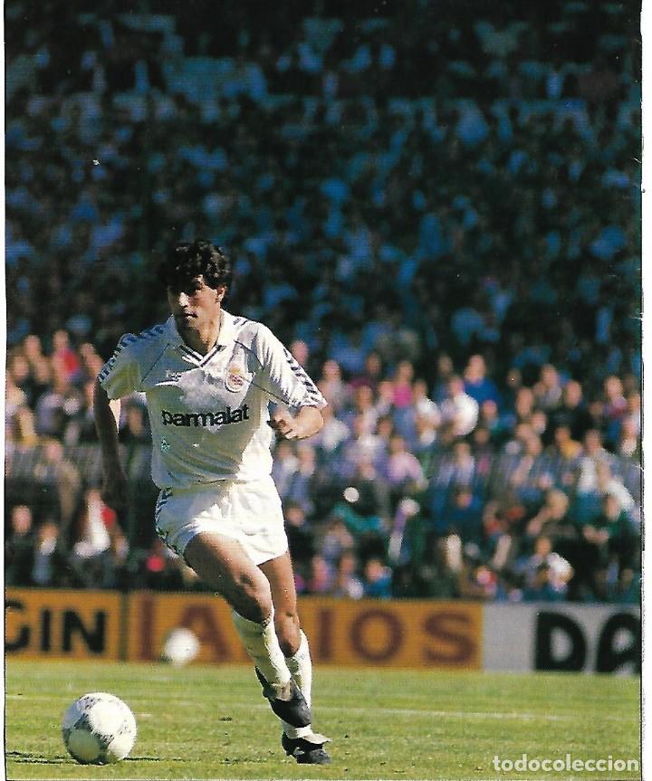 Sammelleidenschaft Sport: REAL MADRID: Recorte de MICHEL en acci&oacute;n.