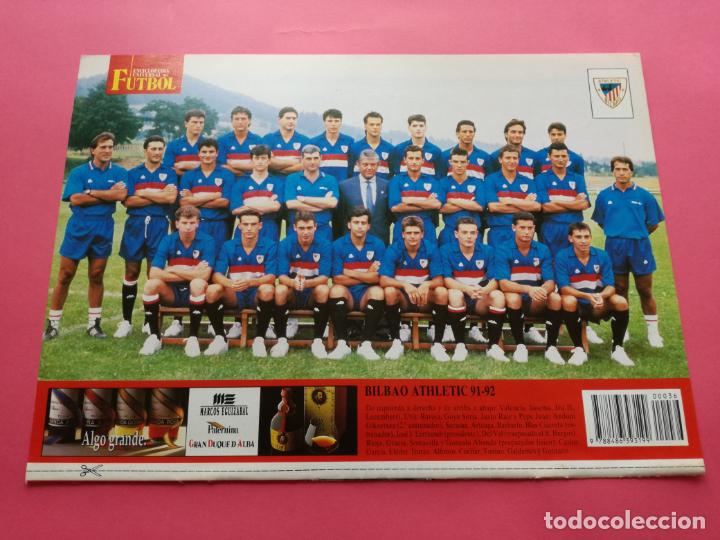 Sammelleidenschaft Sport: MINI POSTER BILBAO ATHLETIC 91/92 PLANTILLA FUTBOL LIGA TEMPORADA 1991/1992 LAMINA