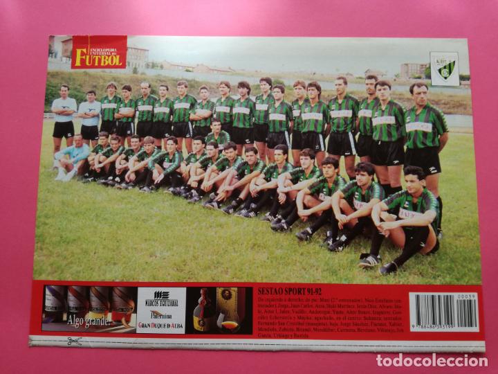 Sammelleidenschaft Sport: MINI POSTER SESTAO SPORT 91/92 PLANTILLA FUTBOL LIGA TEMPORADA 1991/1992 LAMINA
