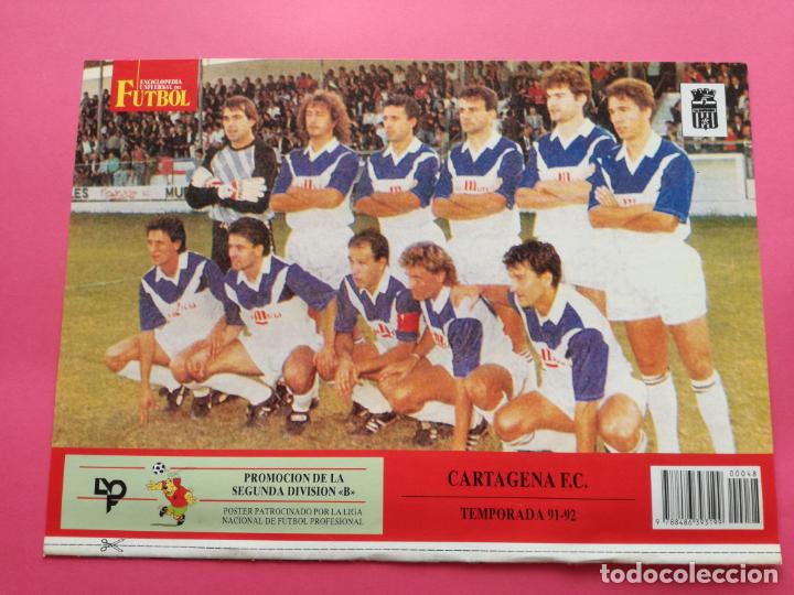 Sammelleidenschaft Sport: MINI POSTER CARTAGENA FC 91/92 ALINEACION LIGA TEMPORADA 1991/1992 LAMINA