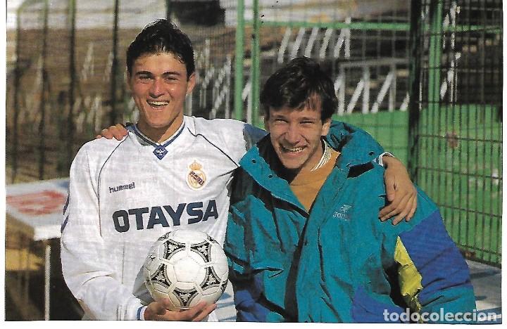 Sammelleidenschaft Sport: REAL MADRID. Gran recorte de LU&Iacute;S ENRIQUE y ALFONSO. 1991