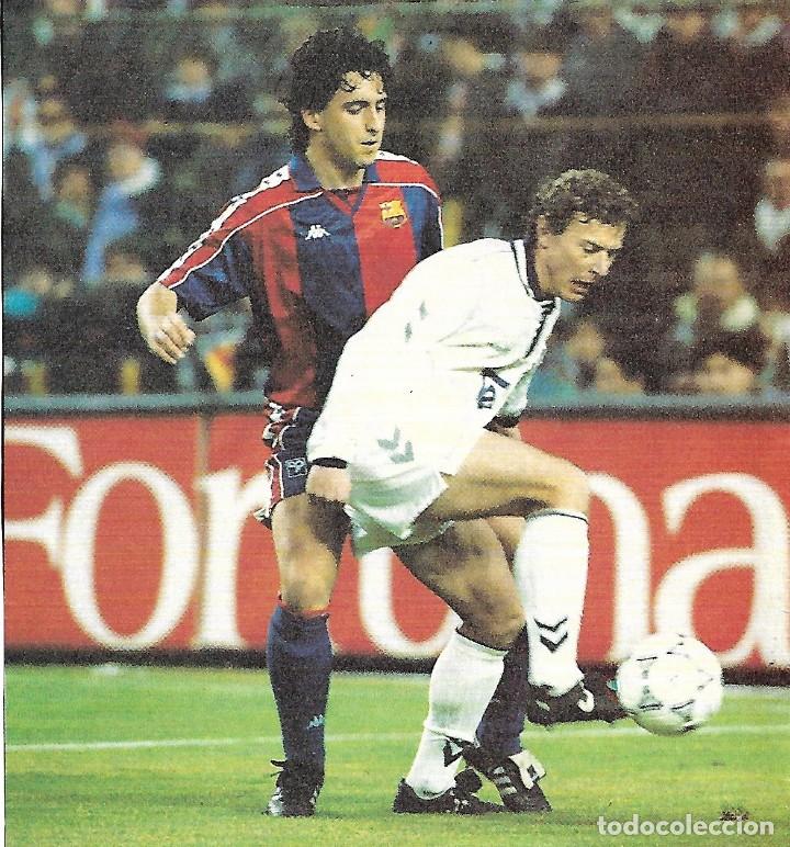 Sammelleidenschaft Sport: BAR&Ccedil;A Y REAL MADRID: Recorte de PABLO ALFARO en pugna con Emilio BUTRAGUE&Ntilde;O