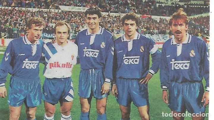 Collectionnisme sportif: REAL MADRID: Recorte de la QUINTA DEL BUITRE: BUTRAGUE&Ntilde;O, PARDEZA, MICHEL, SANCH&Iacute;S y MART&Iacute;N V&Aacute;ZQUEZ