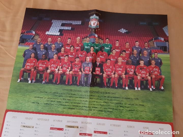 Sammelleidenschaft Sport: Poster plantilla / calendario oficial Liverpool 2005/2006 / Con firmas