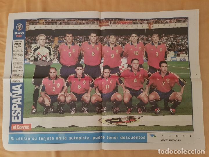 Sammelleidenschaft Sport: Poster Selecci&oacute;n Espa&ntilde;ola Mundial 2002 / El Correo (Raul, Valer&oacute;n, Xavi,...)