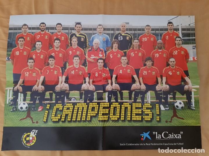 Sammelleidenschaft Sport: Poster Selecci&oacute;n Espa&ntilde;ola Mundial CAMPEONES - La Caixa