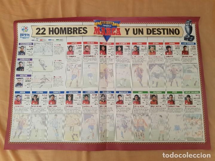 Sammelleidenschaft Sport: Poster Selecci&oacute;n Espa&ntilde;ola Mundial Euro England 96 - Los 22 hombres (Marca)