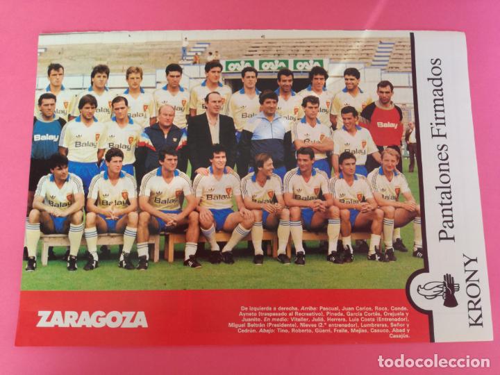 Sammelleidenschaft Sport: MINI POSTER REAL ZARAGOZA 87/88 - REVISTA FUTGOL PLANTILLA LIGA 1987/1988
