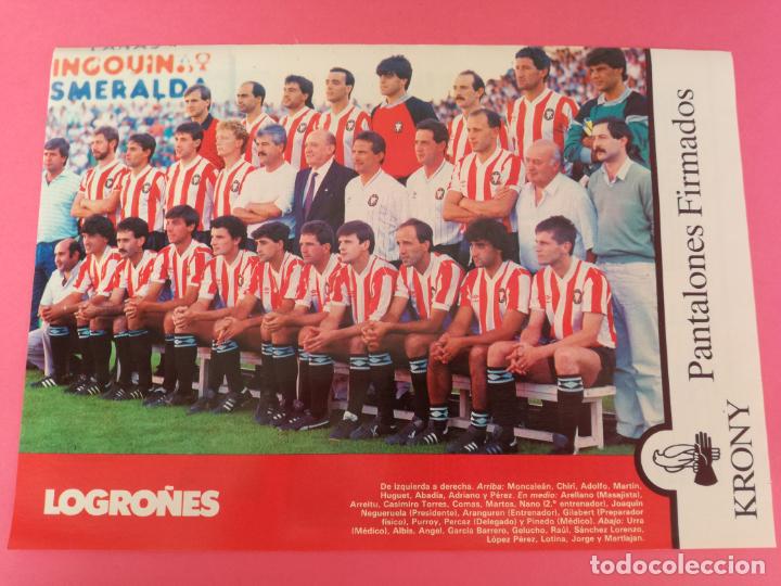 Sammelleidenschaft Sport: MINI POSTER CD LOGRO&Ntilde;ES 87/88 - REVISTA FUTGOL PLANTILLA LIGA 1987/1988