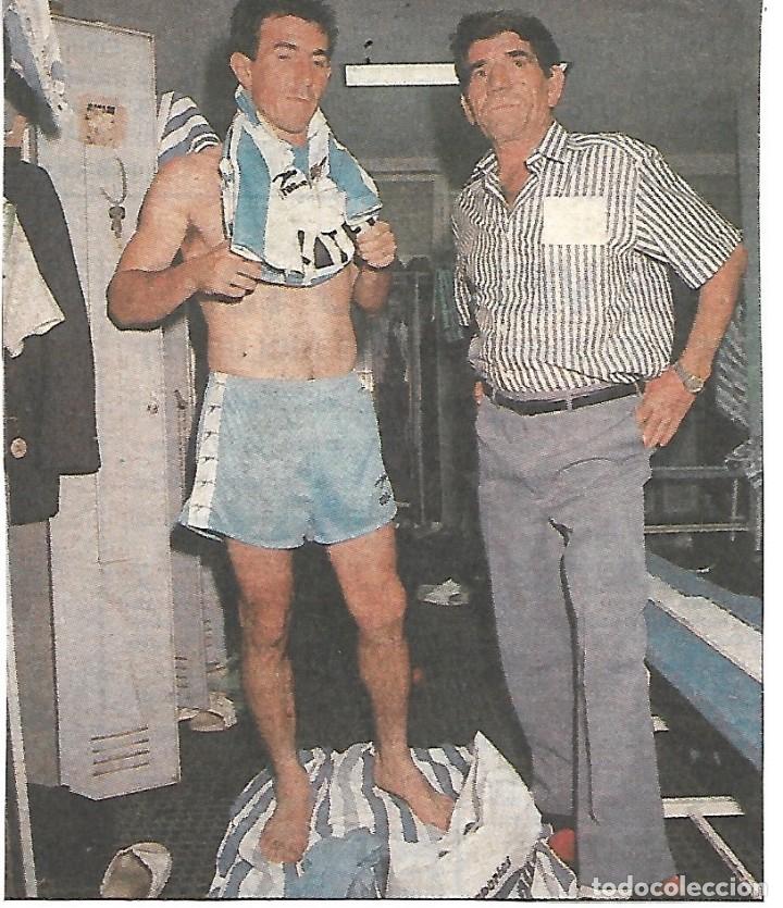 Sammelleidenschaft Sport: Recorte de JUANITO en el vestuario de La Rosaleda el d&iacute;a de su despedida