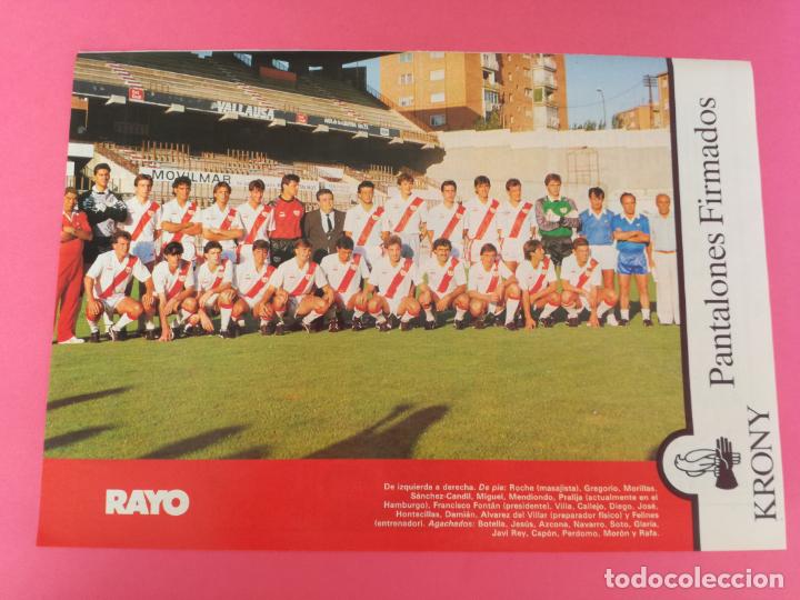 Sammelleidenschaft Sport: MINI POSTER RAYO VALLECANO 87/88 - REVISTA FUTGOL PLANTILLA LIGA 1987/1988