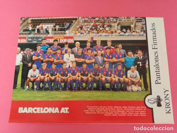 Sammelleidenschaft Sport: MINI POSTER BARCELONA ATLETICO 87/88 - REVISTA FUTGOL PLANTILLA LIGA 1987/1988 FC BAR&Ccedil;A B