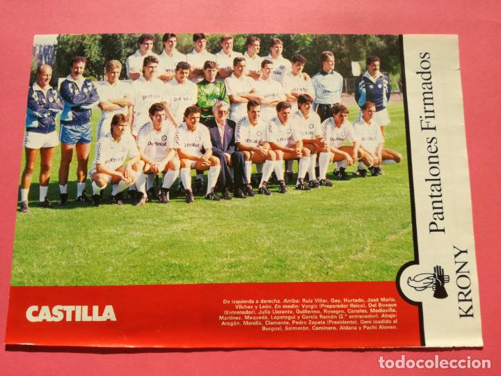 Sammelleidenschaft Sport: MINI POSTER CASTILLA 87/88 - REVISTA FUTGOL PLANTILLA LIGA 1987/1988 REAL MADRID B