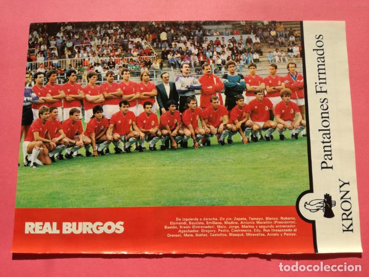 Sammelleidenschaft Sport: MINI POSTER REAL BURGOS 87/88 - REVISTA FUTGOL PLANTILLA LIGA 1987/1988