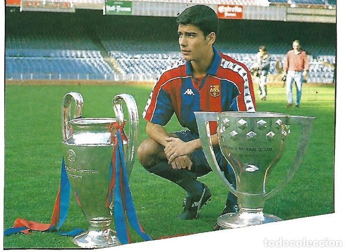 Sammelleidenschaft Sport: BAR&Ccedil;A: Recorte de Pep GUARDIOLA con la Copa de Europa y la Liga del 92
