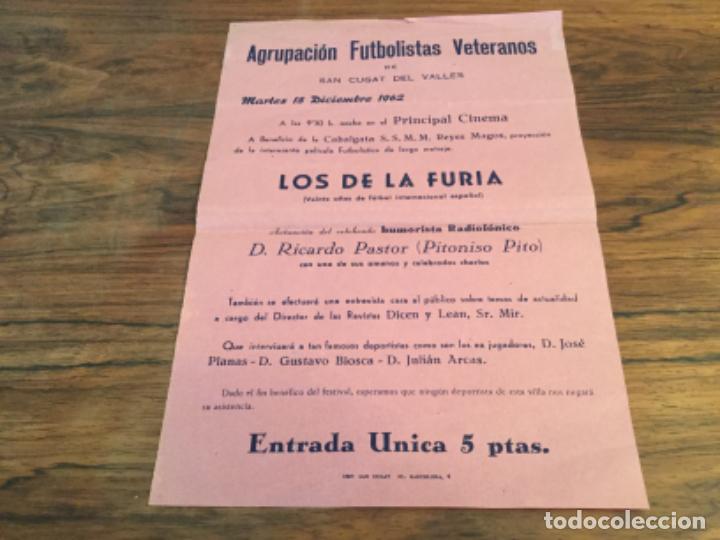 Coleccionismo deportivo: CARTEL REYES MAGOS ORIENTE SAN CUGAT DEL VALLES. FUTBOL VETERANOS 1962 RICADO PASTOR PITO. BIOSCA