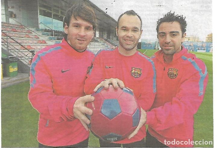 Sammelleidenschaft Sport: BAR&Ccedil;A: Recorte de los tres canteranos de oro, MESSI, INIESTA y XAVI