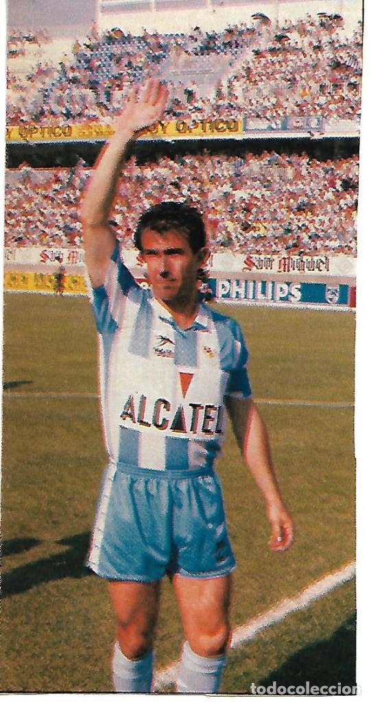 Sammelleidenschaft Sport: CD. M&Aacute;LAGA: Recorte de JUANITO diciendo adi&oacute;s a su p&uacute;blico. 1989