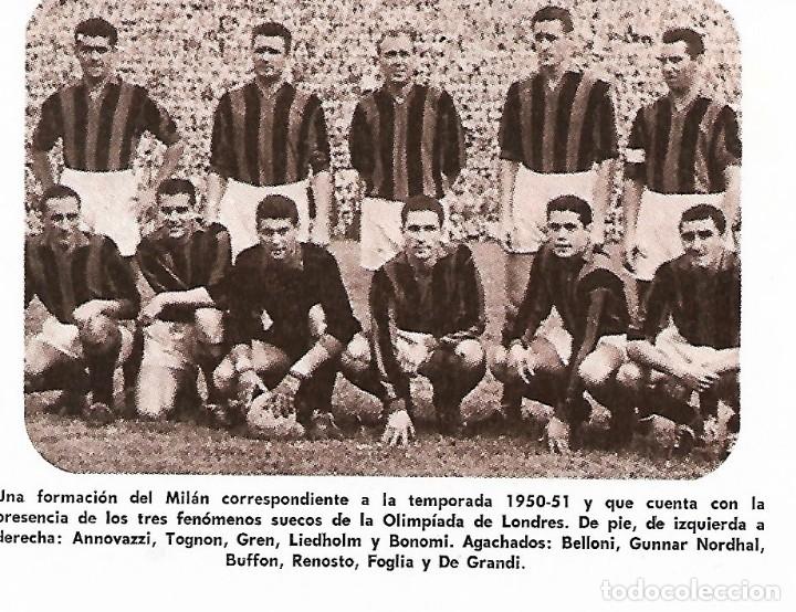 Sammelleidenschaft Sport: AC. MILAN: Recorte de un equipo de la temporada 50-51